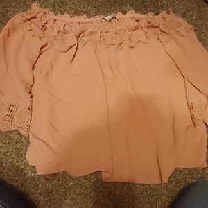 Lace shoulder top